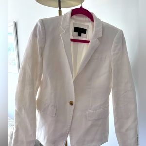 J.Crew white linen blazer, size 4